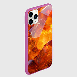Чехол iPhone 11 Pro матовый Драгоценный камень, цвет: 3D-фиолетовый — фото 2