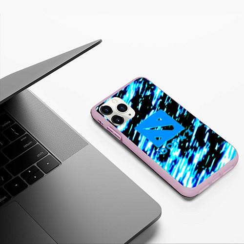 Чехол iPhone 11 Pro матовый DOTA холодные краски / 3D-Розовый – фото 3