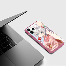 Чехол iPhone 11 Pro матовый Аля иногда кокетничает со мной по русски Алиса, цвет: 3D-малиновый — фото 2