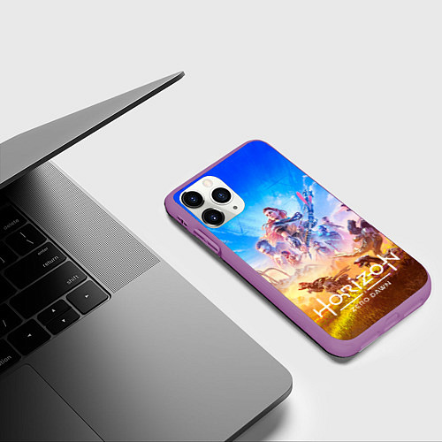 Чехол iPhone 11 Pro матовый Герои Horizon zero dawn remstered / 3D-Фиолетовый – фото 3