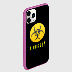 Чехол iPhone 11 Pro матовый Resident Evil biohazard, цвет: 3D-фиолетовый — фото 2