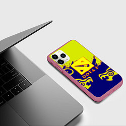 Чехол iPhone 11 Pro матовый Dota dragon steel, цвет: 3D-малиновый — фото 2