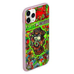 Чехол iPhone 11 Pro матовый Plants vs Zombies пират, цвет: 3D-розовый — фото 2