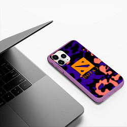 Чехол iPhone 11 Pro матовый DOTA 2 камуфляж, цвет: 3D-фиолетовый — фото 2