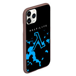 Чехол iPhone 11 Pro матовый Half life синий камуфляж, цвет: 3D-коричневый — фото 2