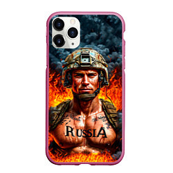 Чехол iPhone 11 Pro матовый Воин России