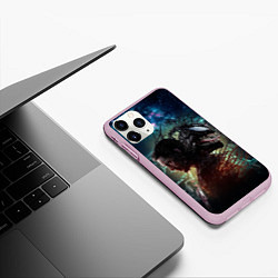 Чехол iPhone 11 Pro матовый Веном и Эдди, цвет: 3D-розовый — фото 2