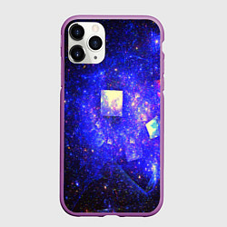 Чехол iPhone 11 Pro матовый Космическая абстракция звезды, цвет: 3D-фиолетовый