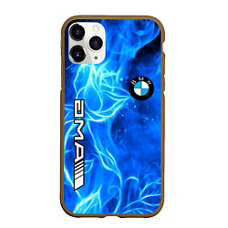 Чехол iPhone 11 Pro матовый BMW flower flame, цвет: 3D-коричневый