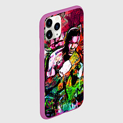 Чехол iPhone 11 Pro матовый Майк Тайсон граффити, цвет: 3D-фиолетовый — фото 2