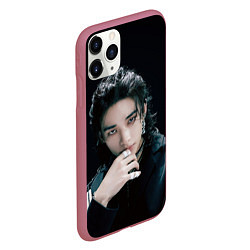 Чехол iPhone 11 Pro матовый Stray Kids Hyunjin Giant concept, цвет: 3D-малиновый — фото 2