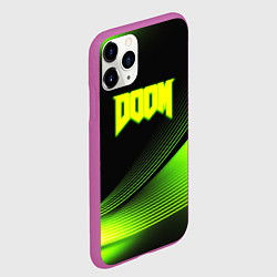 Чехол iPhone 11 Pro матовый Doom абстракция кислотная, цвет: 3D-фиолетовый — фото 2