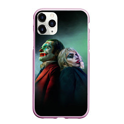 Чехол iPhone 11 Pro матовый Харли и Джокер, цвет: 3D-розовый