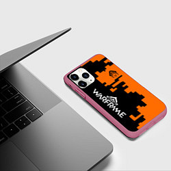 Чехол iPhone 11 Pro матовый Warframe текстура, цвет: 3D-малиновый — фото 2