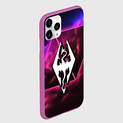 Чехол iPhone 11 Pro матовый The Elder Scrolls neon game, цвет: 3D-фиолетовый — фото 2