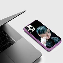 Чехол iPhone 11 Pro матовый Stray Kids Changbin Giant concept, цвет: 3D-фиолетовый — фото 2