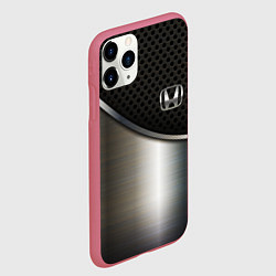 Чехол iPhone 11 Pro матовый Honda metal car, цвет: 3D-малиновый — фото 2
