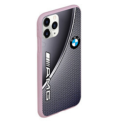 Чехол iPhone 11 Pro матовый BMW metalic auto metal, цвет: 3D-розовый — фото 2