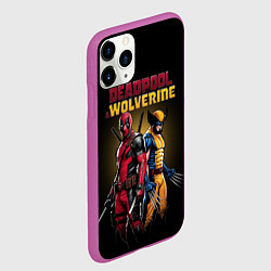 Чехол iPhone 11 Pro матовый Deadpool & Wolverine - film, цвет: 3D-фиолетовый — фото 2
