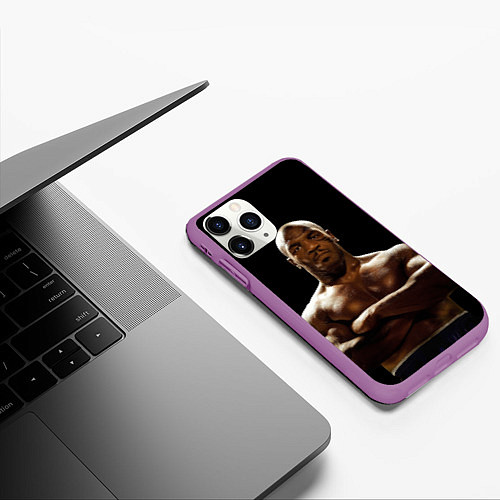 Чехол iPhone 11 Pro матовый Майк Тайсон бруклин / 3D-Фиолетовый – фото 3