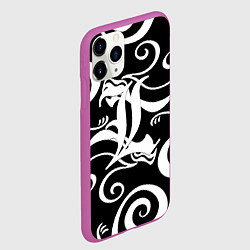 Чехол iPhone 11 Pro матовый Death Note japan anime, цвет: 3D-фиолетовый — фото 2