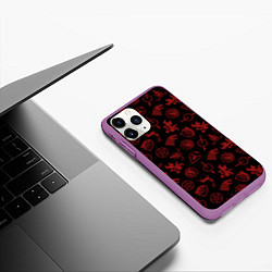 Чехол iPhone 11 Pro матовый Houses logo pattern Game of Thrones, цвет: 3D-фиолетовый — фото 2