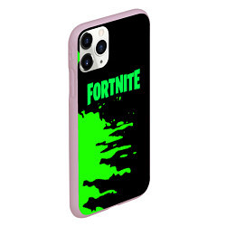 Чехол iPhone 11 Pro матовый Fortnite краски звезды, цвет: 3D-розовый — фото 2