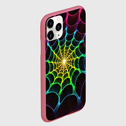 Чехол iPhone 11 Pro матовый Психоделика текстура фрактал, цвет: 3D-малиновый — фото 2