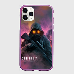 Чехол iPhone 11 Pro матовый Stalker 2 радиоактивный дым, цвет: 3D-фиолетовый