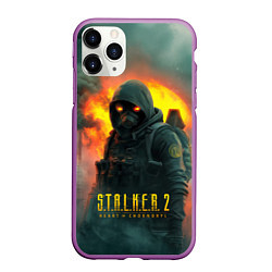 Чехол iPhone 11 Pro матовый Stalker 2 боец, цвет: 3D-фиолетовый