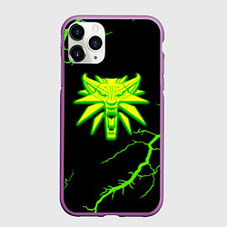 Чехол iPhone 11 Pro матовый The Witcher storm effect, цвет: 3D-фиолетовый