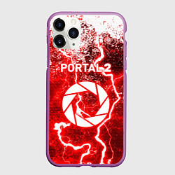 Чехол iPhone 11 Pro матовый Portal брызги красок шторм, цвет: 3D-фиолетовый