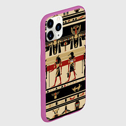 Чехол iPhone 11 Pro матовый Египет этника, цвет: 3D-фиолетовый — фото 2