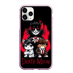 Чехол iPhone 11 Pro матовый Death meow cats, цвет: 3D-розовый