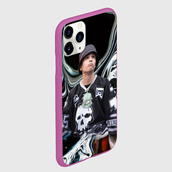 Чехол iPhone 11 Pro матовый Slava Marlow music artist, цвет: 3D-фиолетовый — фото 2