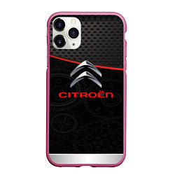 Чехол iPhone 11 Pro матовый Citroen auto car, цвет: 3D-малиновый