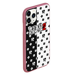 Чехол iPhone 11 Pro матовый Red Dead Redemption 2 pattern, цвет: 3D-малиновый — фото 2