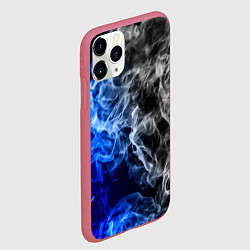 Чехол iPhone 11 Pro матовый Столкновение дыма, цвет: 3D-малиновый — фото 2
