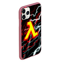 Чехол iPhone 11 Pro матовый Half life storm logo, цвет: 3D-малиновый — фото 2