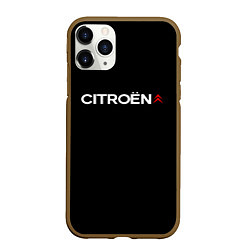 Чехол iPhone 11 Pro матовый Citroen logo, цвет: 3D-коричневый