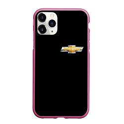 Чехол iPhone 11 Pro матовый Chevrolet logo, цвет: 3D-малиновый