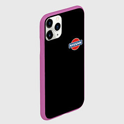 Чехол iPhone 11 Pro матовый Nissan logo steel, цвет: 3D-фиолетовый — фото 2