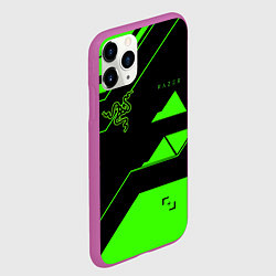 Чехол iPhone 11 Pro матовый Razer geometry game, цвет: 3D-фиолетовый — фото 2
