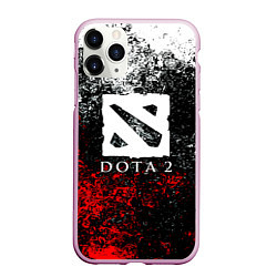 Чехол iPhone 11 Pro матовый Dota2 брызги красок, цвет: 3D-розовый