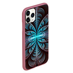 Чехол iPhone 11 Pro матовый Оптический узор психоделика, цвет: 3D-малиновый — фото 2