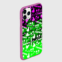 Чехол iPhone 11 Pro матовый Fortnite краски кислота, цвет: 3D-фиолетовый — фото 2