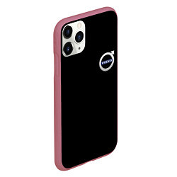 Чехол iPhone 11 Pro матовый Volvo logo auto, цвет: 3D-малиновый — фото 2