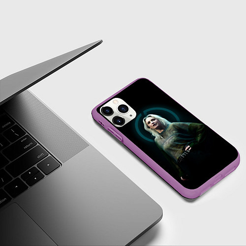 Чехол iPhone 11 Pro матовый Эмили Армстронг Linkin Park / 3D-Фиолетовый – фото 3