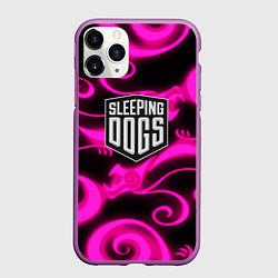 Чехол iPhone 11 Pro матовый Sleeping dogs japan gta dragon, цвет: 3D-фиолетовый