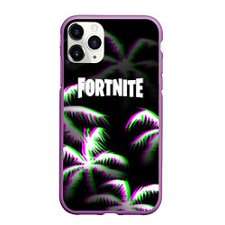 Чехол iPhone 11 Pro матовый Fortnite glitch tropix, цвет: 3D-фиолетовый